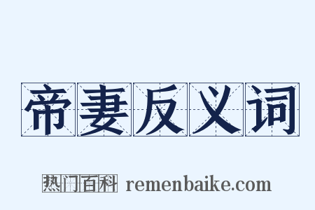 帝妻反义词是什么意思的图片